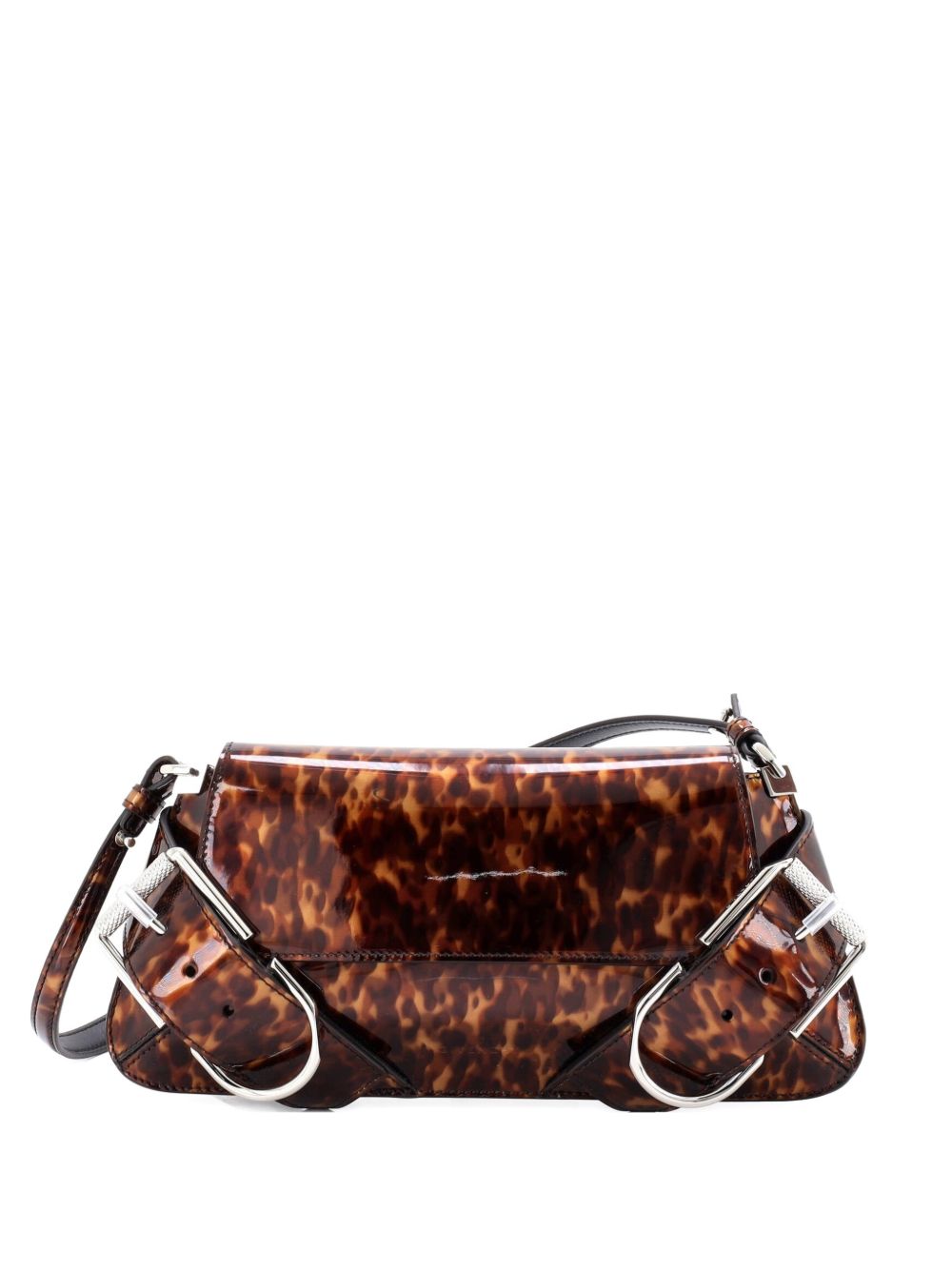 Voyou Flap Bag Printed Patent shoulder bag