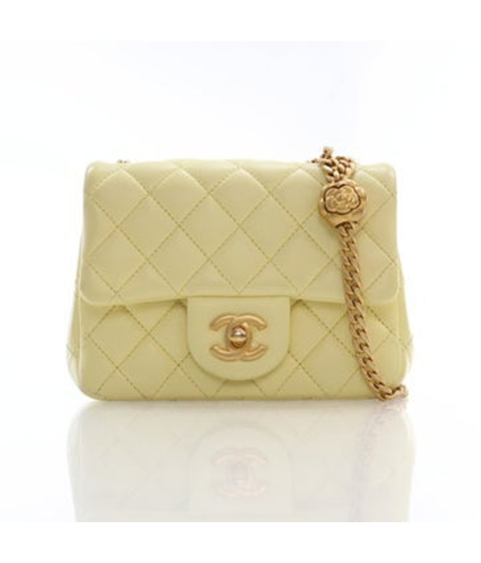 Chanel Interlocking Cc Sweet Camellia Square Classic Flap Bag Mini