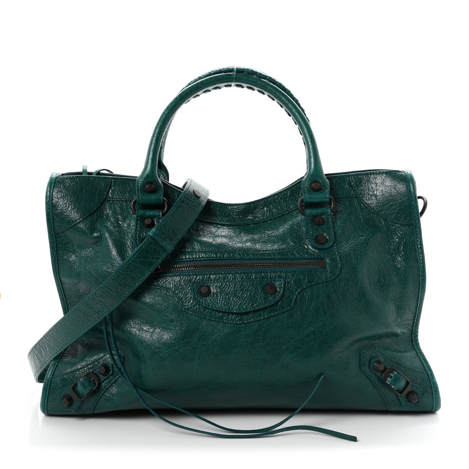 Balenciaga Agneau Arena Classic Hardware Medium Le City Dark Emerald