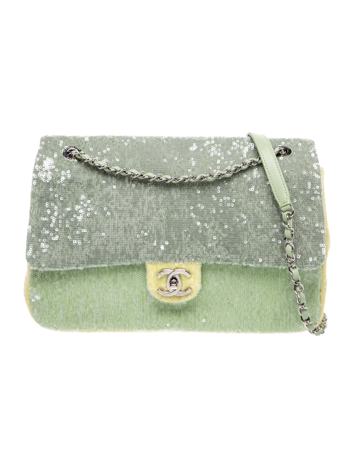 Large Sequin Waterfall Flap Bag