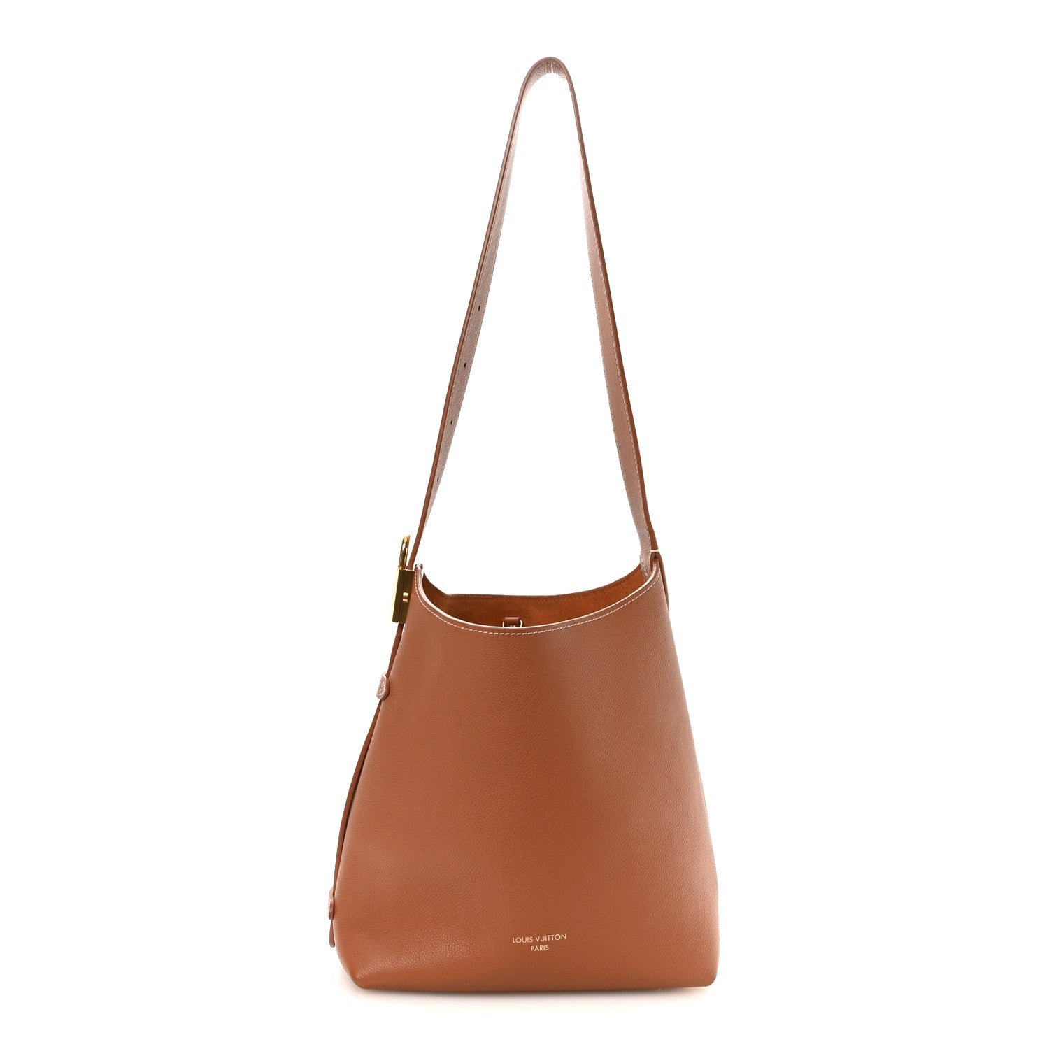 Louis Vuitton Grained Calfskin Low Key Hobo PM Cognac