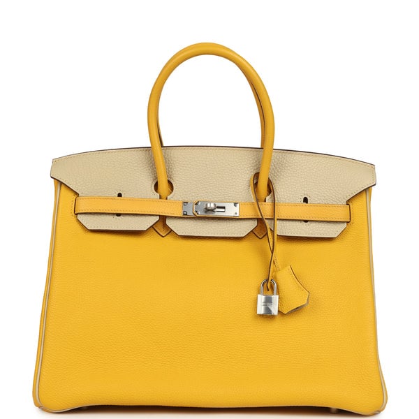 Hermes Hermes Special Order (HSS) Birkin 35 Soleil and Parchemin Togo Palladium Hardware