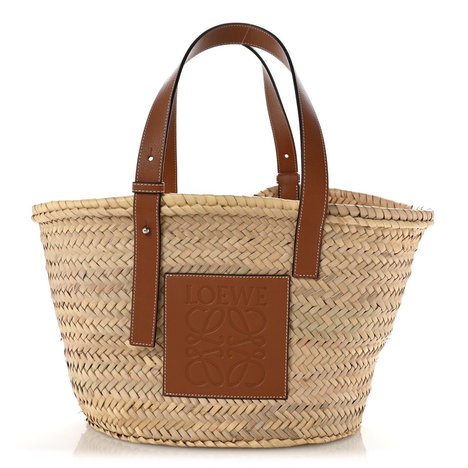 Loewe Raffia Large Basket Tote Bag Natural Tan