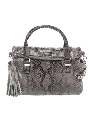 Embossed Leather Top Handle Bag