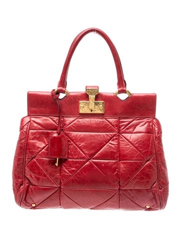 Leather Top Handle Bag