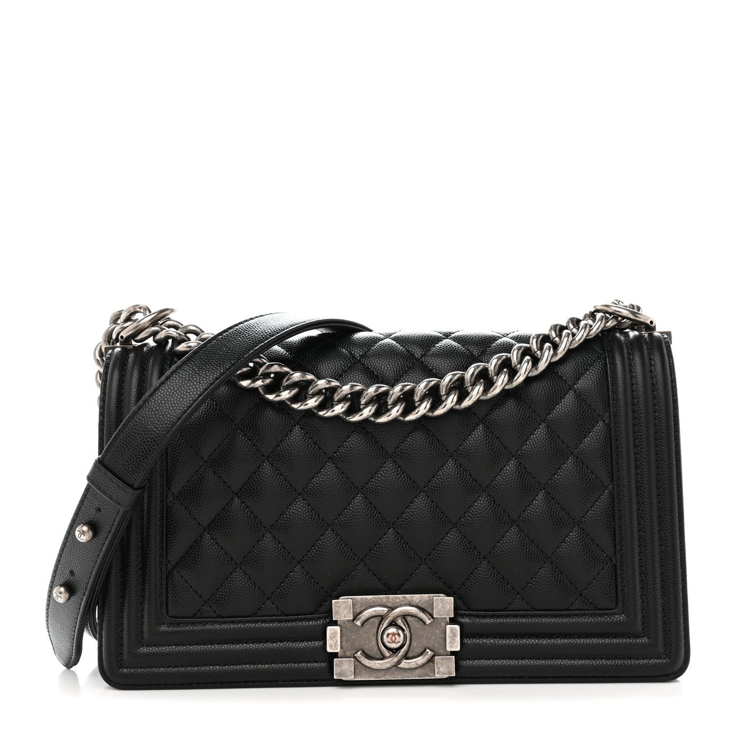 Chanel Caviar Quilted Medium Boy Flap Black