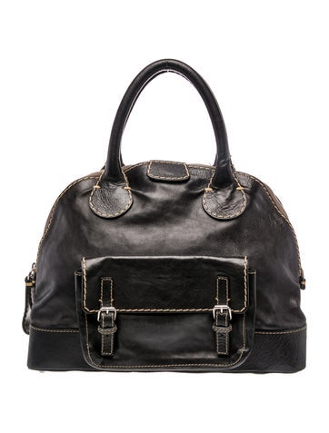 Leather Top Handle Bag