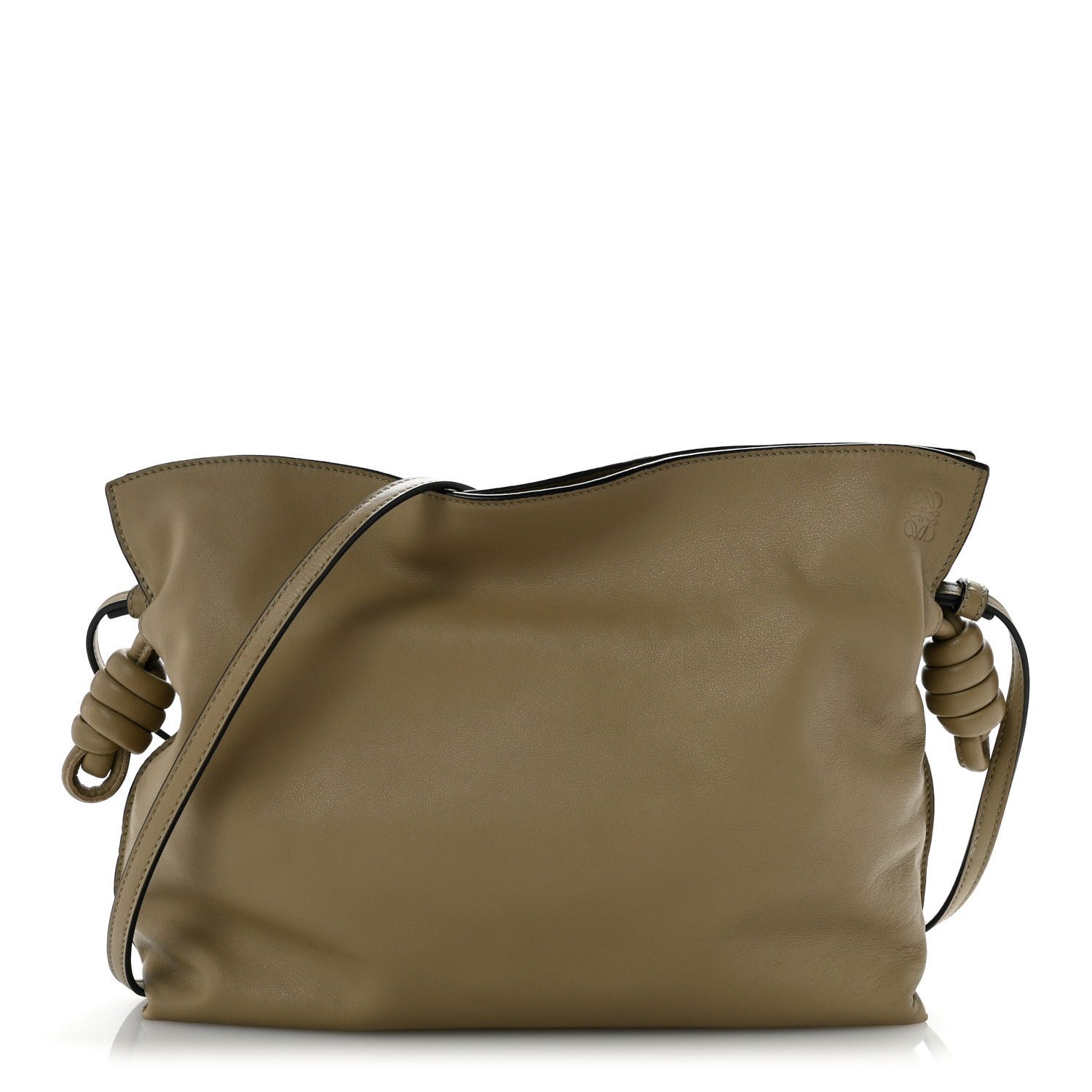 Loewe Nappa Medium Flamenco Knot Bag Clay Green