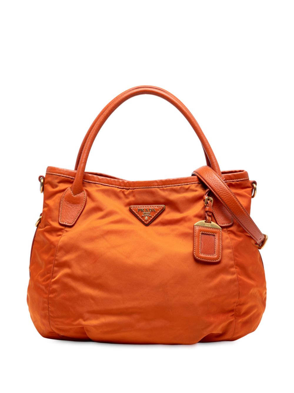 Prada 2000-2025 Vitello Daino Trimmed Tessuto satchel