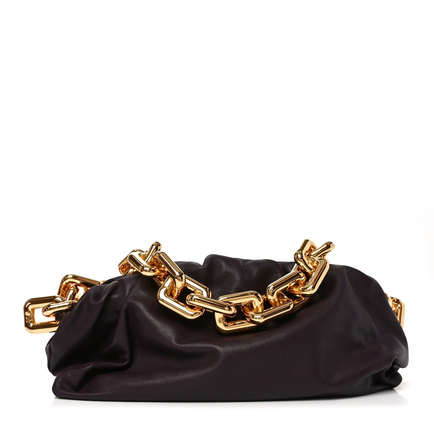 Bottega Veneta Calfskin The Pouch Chain Grape