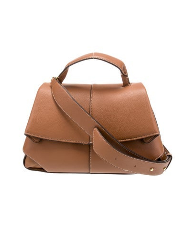 Polene Leather Top Handle Bag