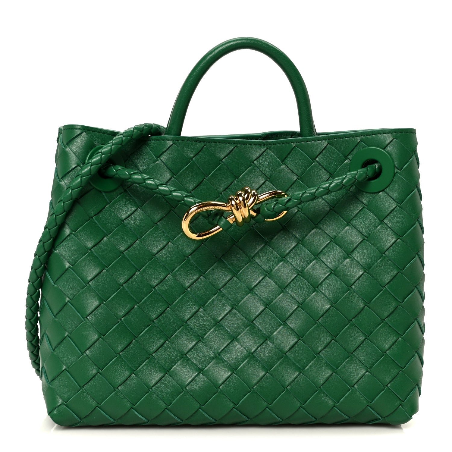 Bottega Veneta Nappa Intrecciato Small Andiamo Shoulder Bag Jungle