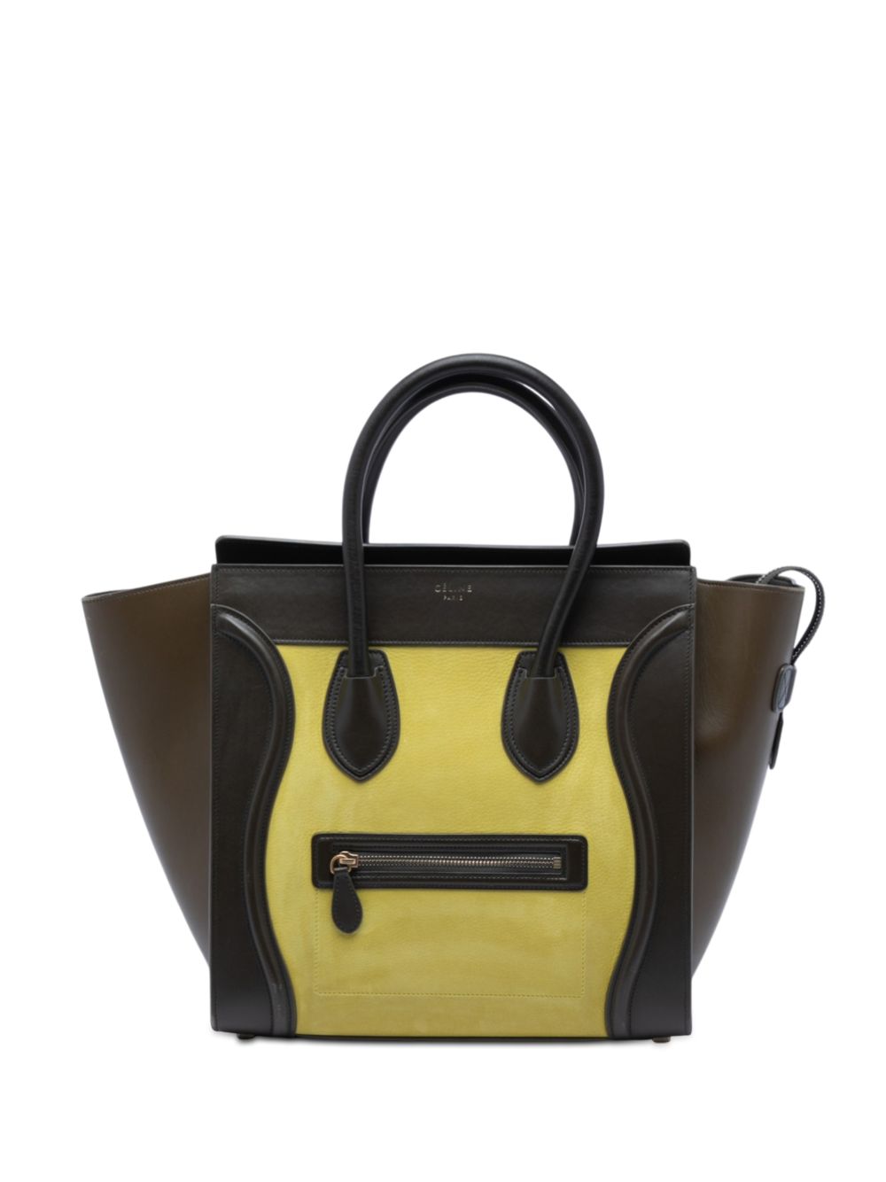2014 Mini Tricolor Nubuck and Smooth Calfskin Luggage tote bag