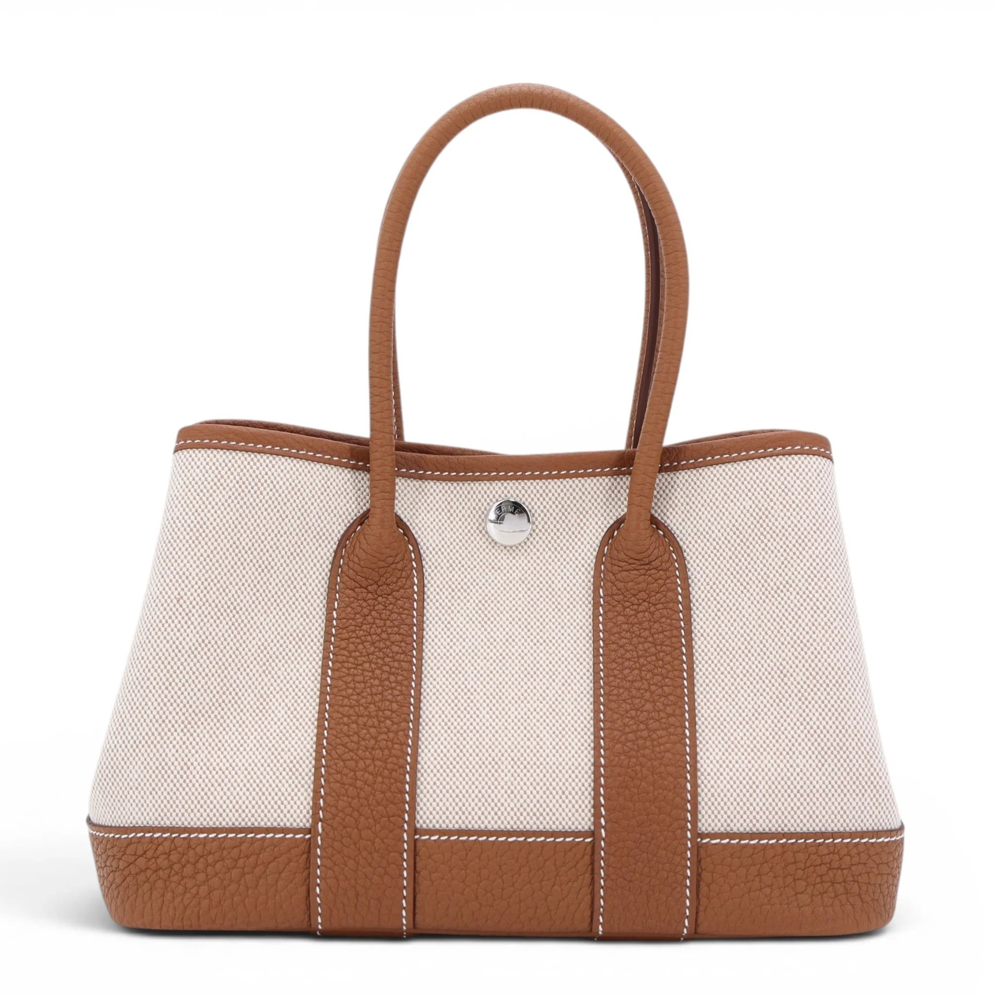 Brand New ( Rank N ) HERMÈS Neo Garden Party 23 Gold (37) Ecru Toile H Viking canvas Negonda Palladium hardware G (2026)