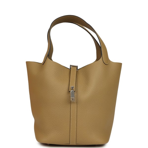 Hermes Hermes Picotin Lock 22 Dune Clemence Palladium Hardware