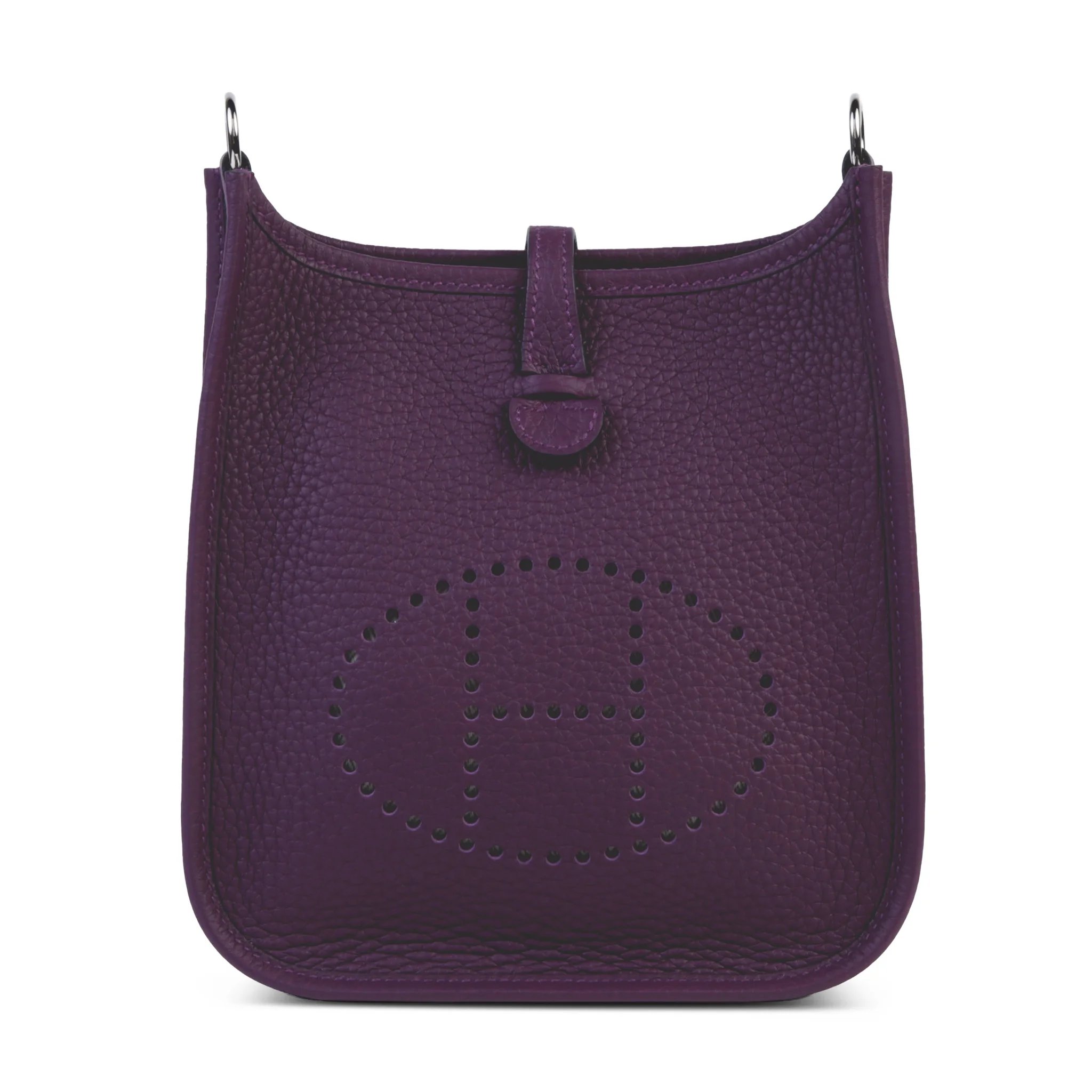 Unused ( Rank NS ) HERMÈS Mini Evelyne 16 Amazone 112cm Cassis (N5) Clemence Palladium hardware W (2024)