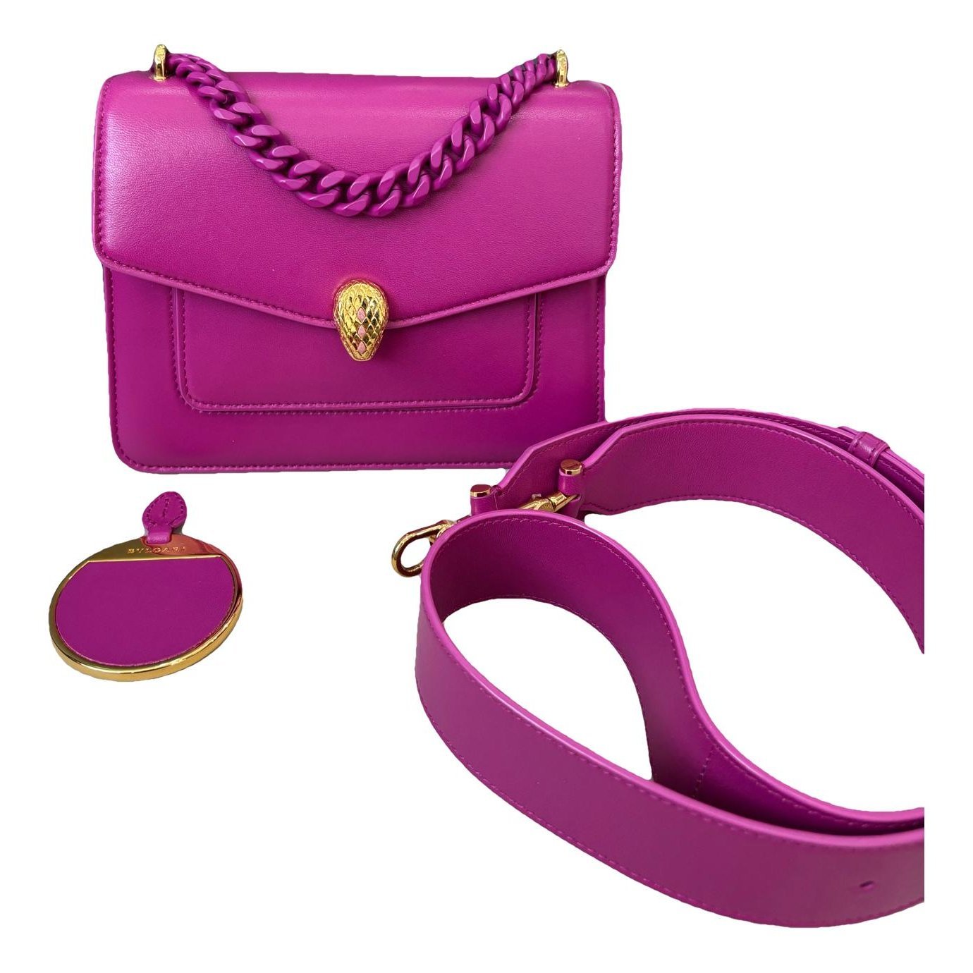 Serpenti leather handbag
