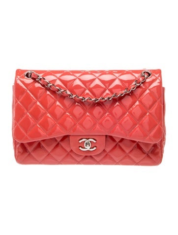 Classic Jumbo Patent Double Flap Bag
