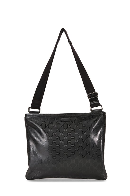 Black GG Imprime Flat Messenger