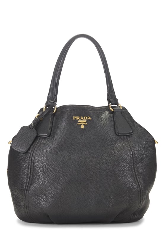 Black Vitello Daino Sacca 2 Manici
