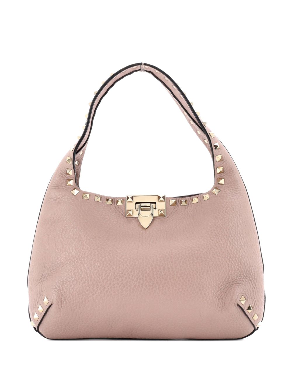 Valentino Garavani Rockstud Flip Lock Leather Small hobo bag
