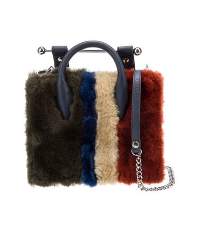 Strathberry Shearling Top Handle Bag