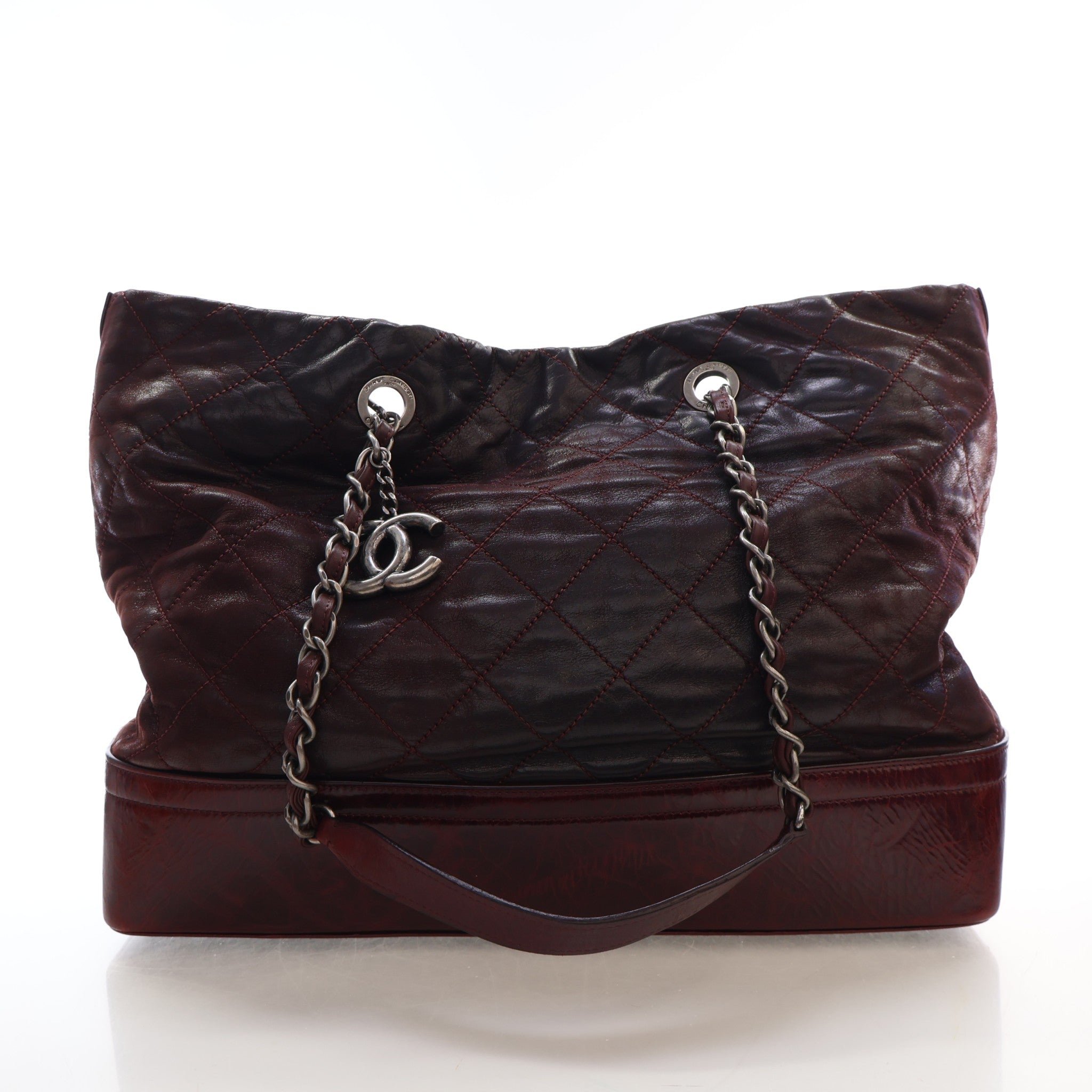 Chanel Vintage Large Crinkled Calfskin Gabrielle Tote