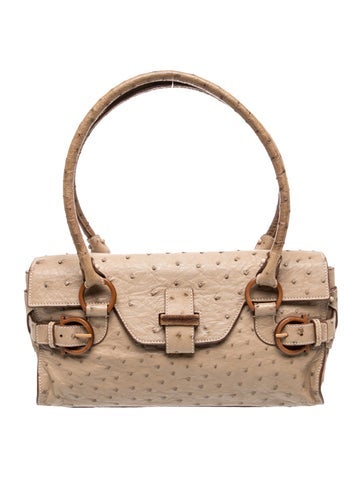 Ferragamo Ostrich Shoulder Bag