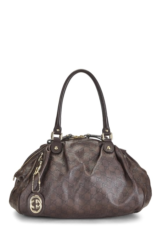 Brown Guccissima Sukey Boston Handbag