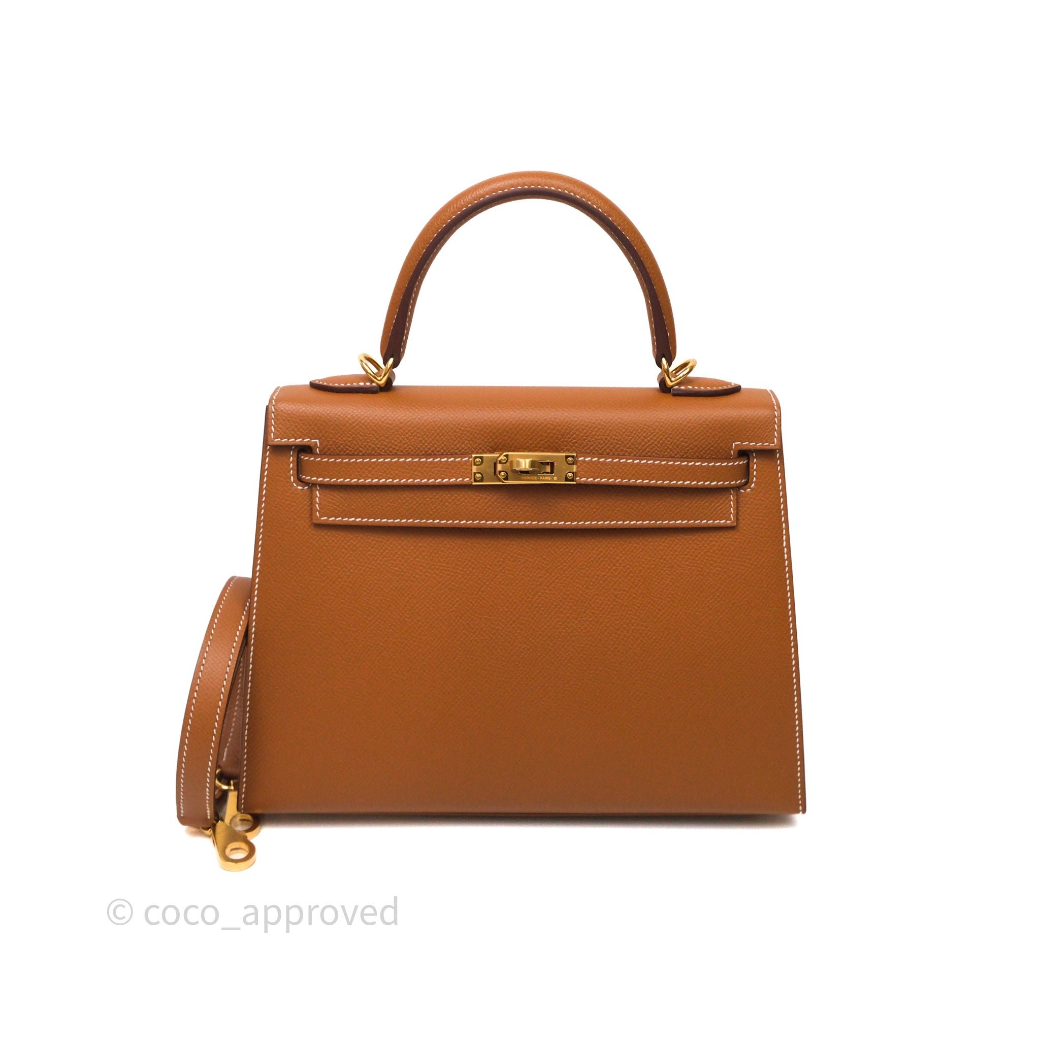Hermès Kelly 25 Sellier Gold 37 Epsom Gold Hardware
