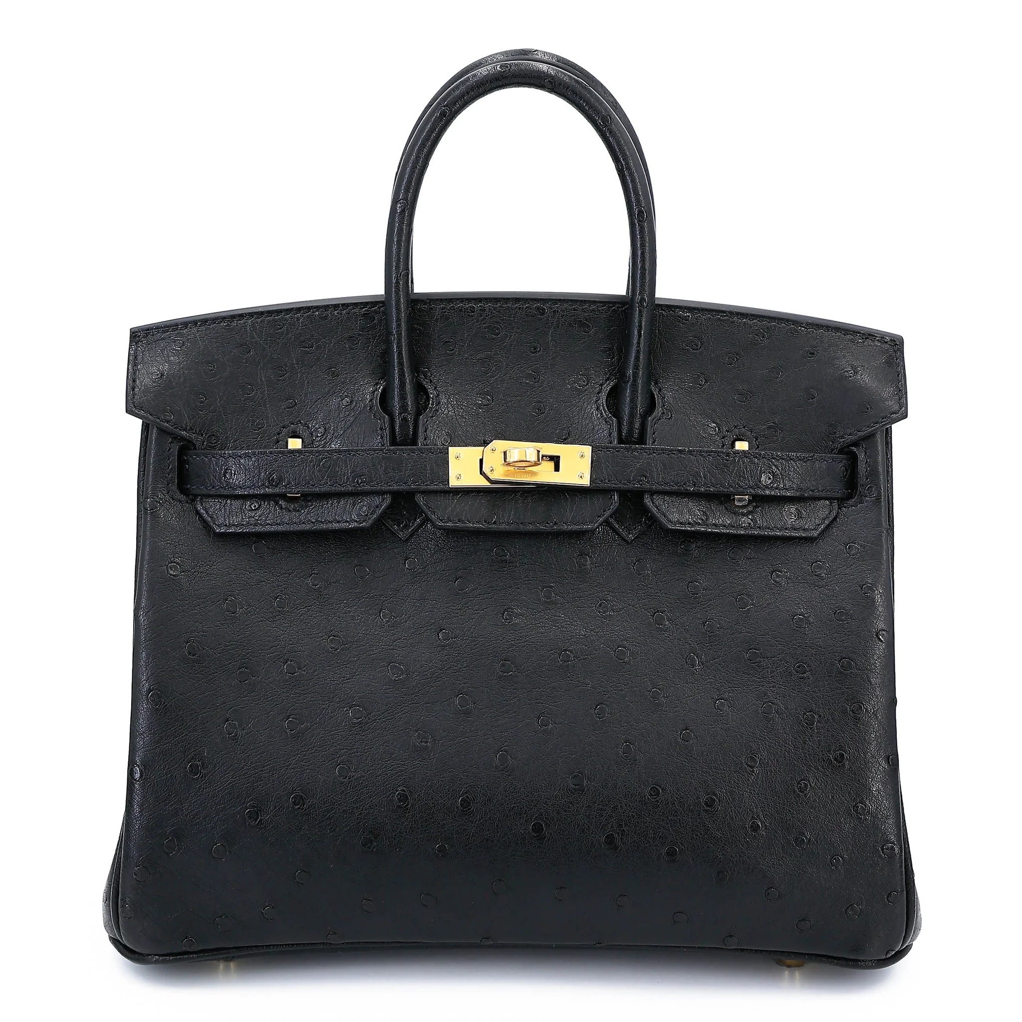 Brand New ( Rank N ) HERMÈS Birkin 25 Noir (89) Ostrich Gold hardware G (2026)