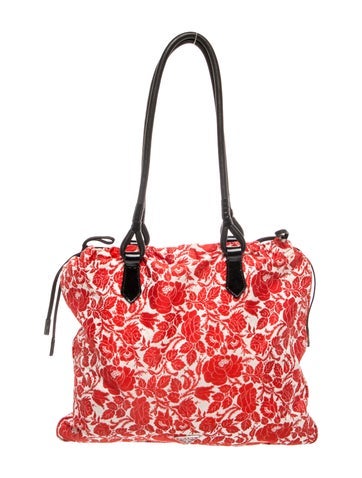 Prada Enameled Metal Triangle Shoulder Bag