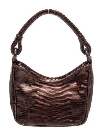 Embossed Leather Top Handle Bag