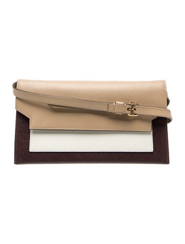 Saffiano Leather Clutch