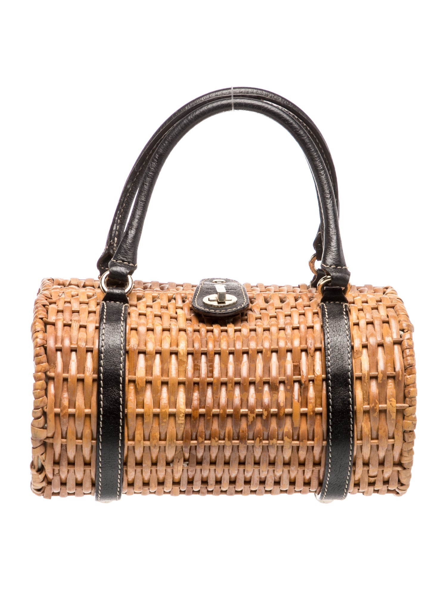 Wicker Top Handle Bag