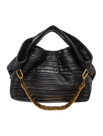 Balmain Leather Jimmy Choo black Leather Shoulder Bag Medium