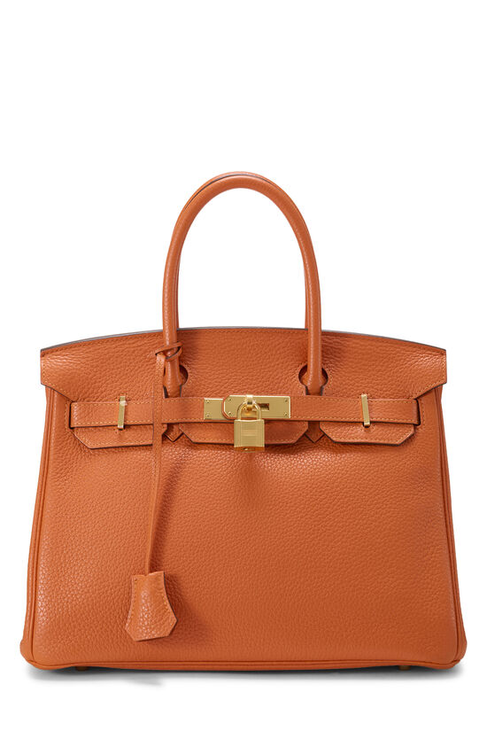 Hermes Orange Togo Birkin 30