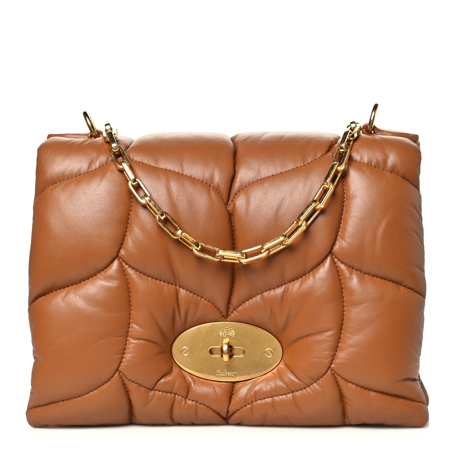 Mulberry Mulberry Nappa Pillow Quilted Little Softie Bag Tobacco Brown