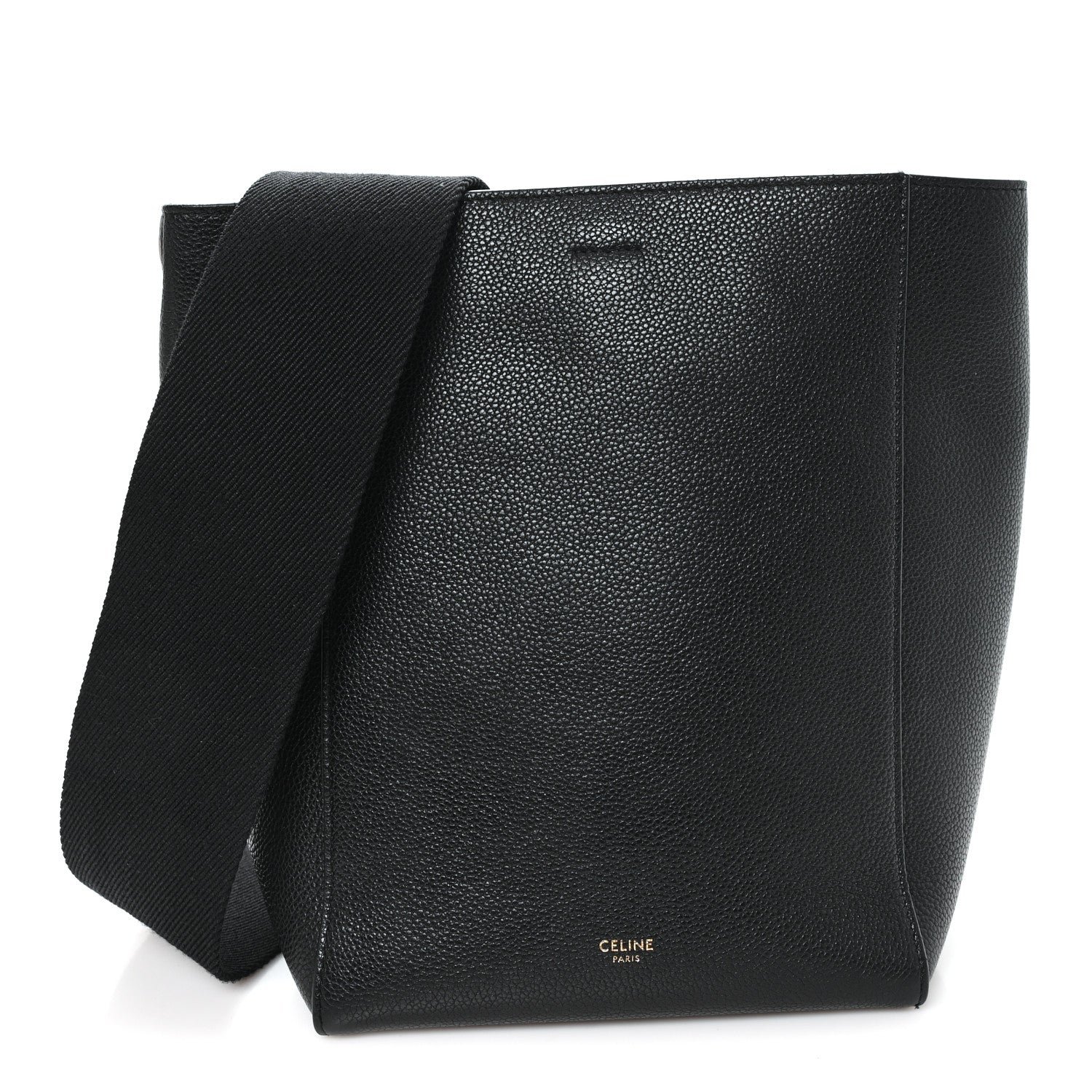 Celine Soft Grained Calfskin Small Sangle Bucket Bag Black