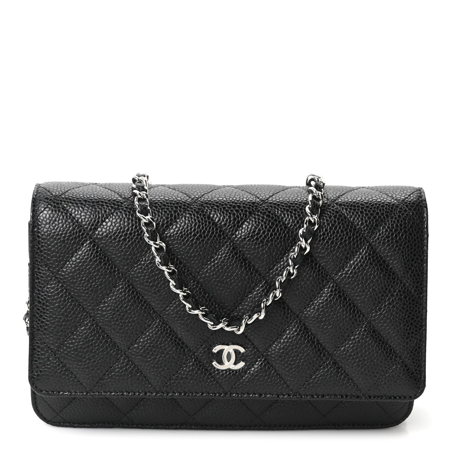 Chanel Caviar Quilted Wallet on Chain WOC Black