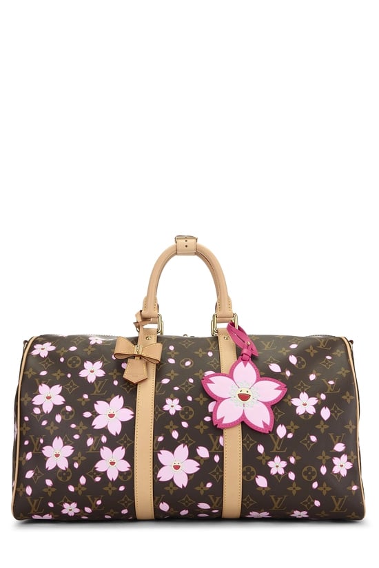 Takashi Murakami x Louis Vuitton Monogram Blossom Keepall Bandouliere 45