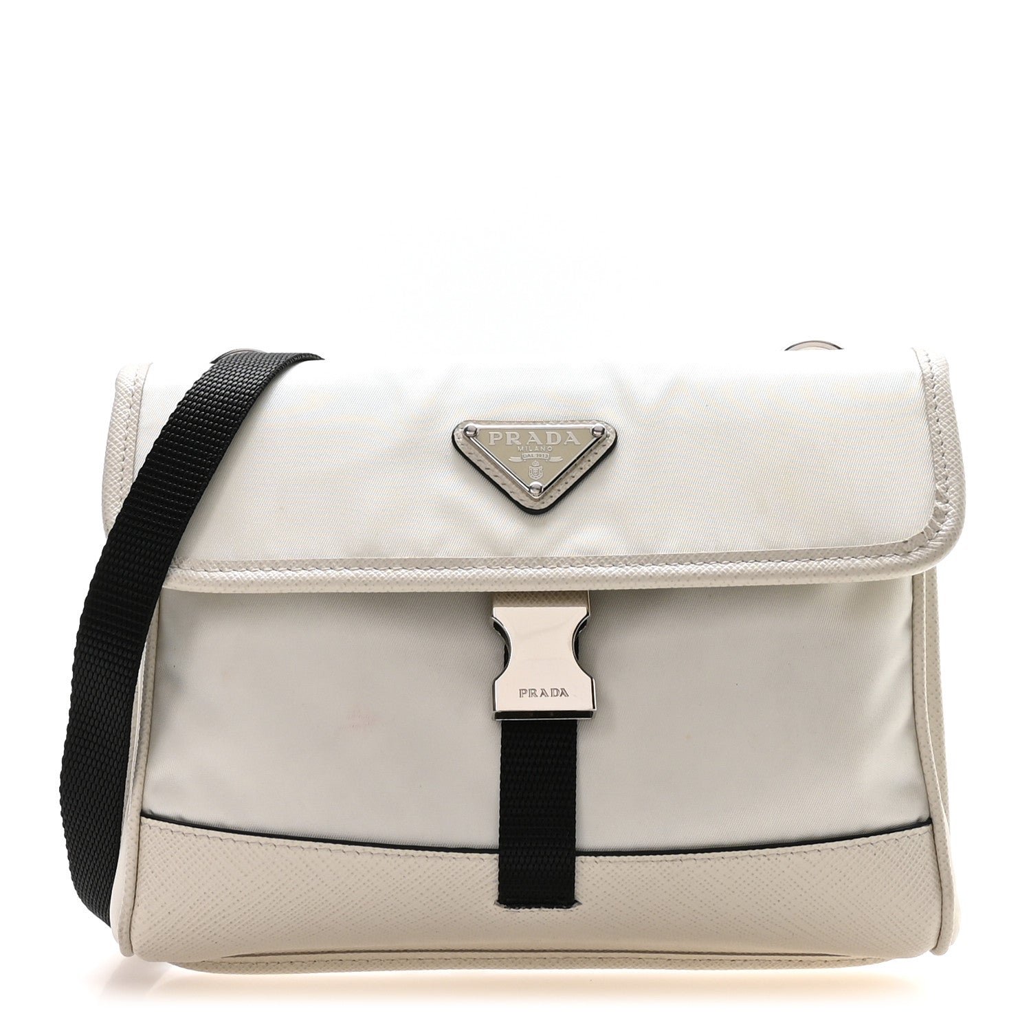 Prada Re-Nylon Saffiano Smartphone Case Crossbody Talco