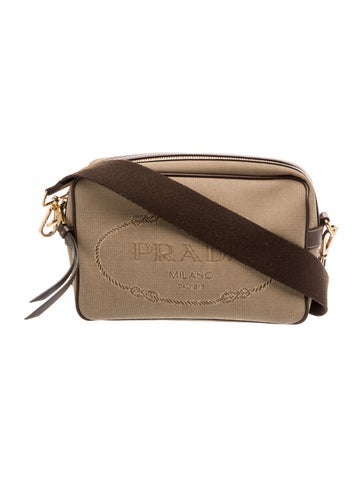 Enameled Metal Triangle Logo Camera Bag