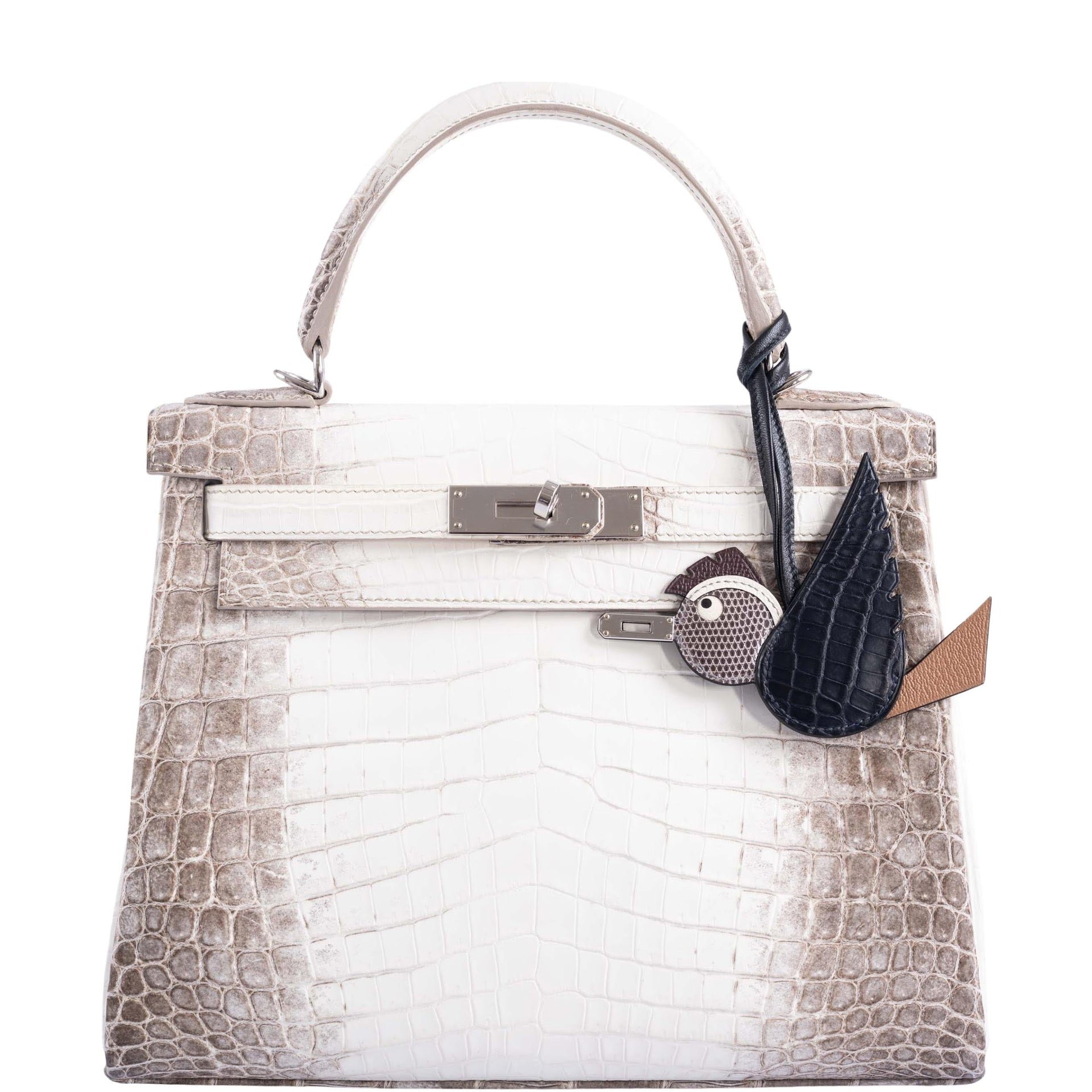 Hermes Hermès Himalayan Kelly 28 Retourne Matte Nilo Crocodile Palladium Hardware