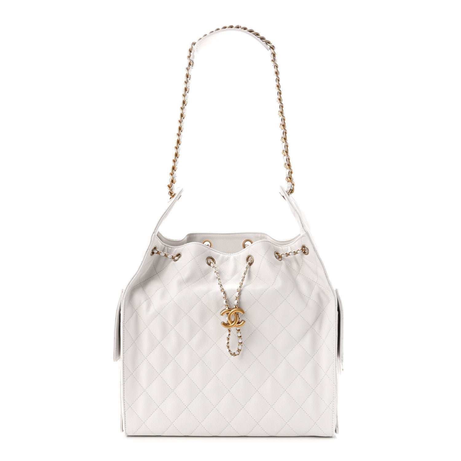 Chanel Caviar Quilted Medium Chanel 25 Handbag White
