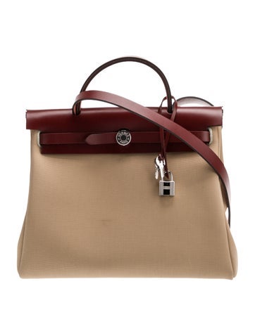 Hermes 2023 Special Order Toile & Vache Hunter Laque Herbag Zip 31