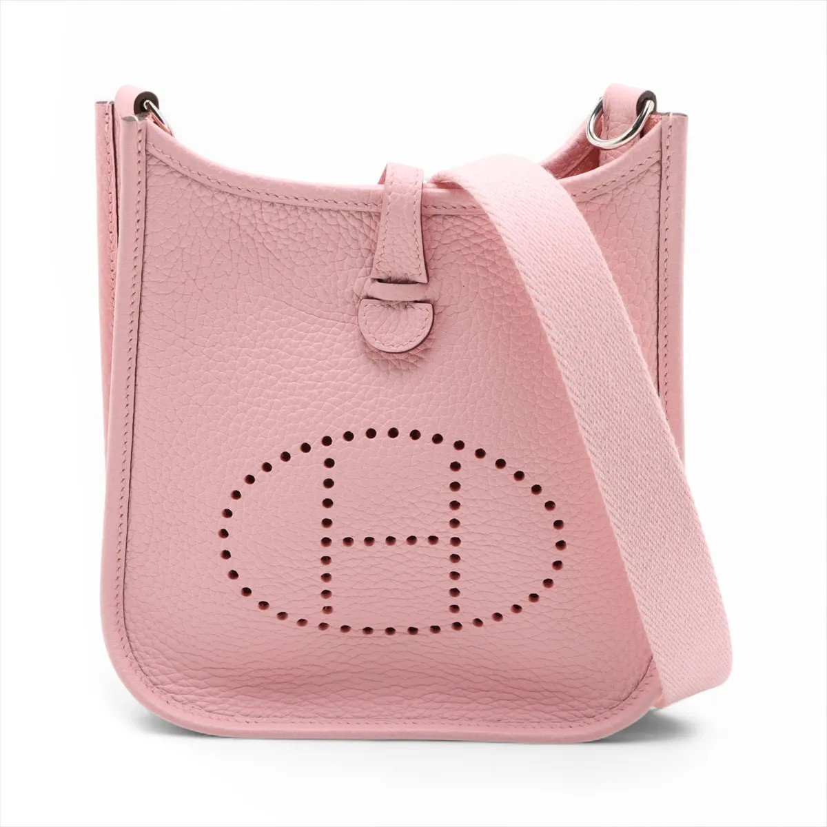 Hermès evelyn 16 TPM Amazon Taurillon Clemence Rose Sakura Silver Metal Fittings