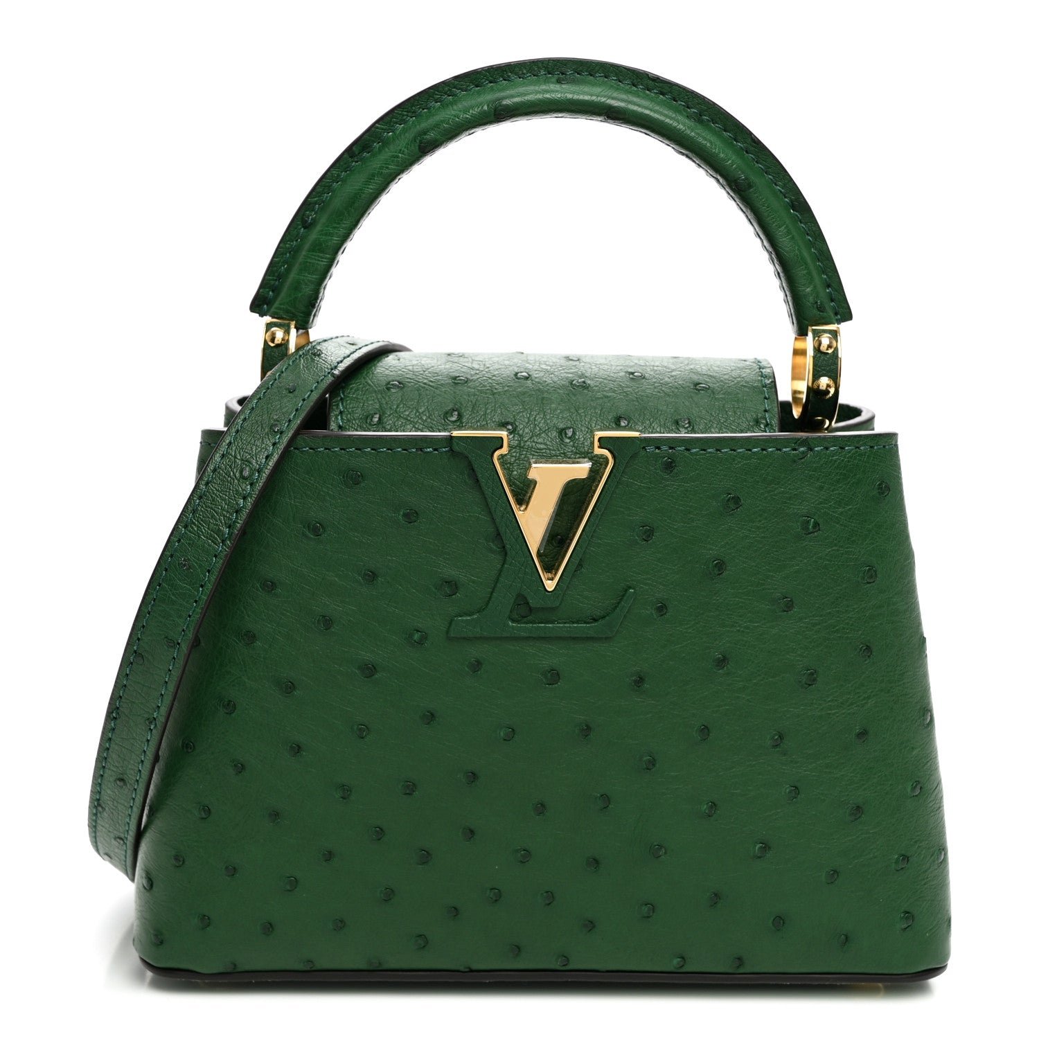 Louis Vuitton Ostrich Capucines Mini Mint