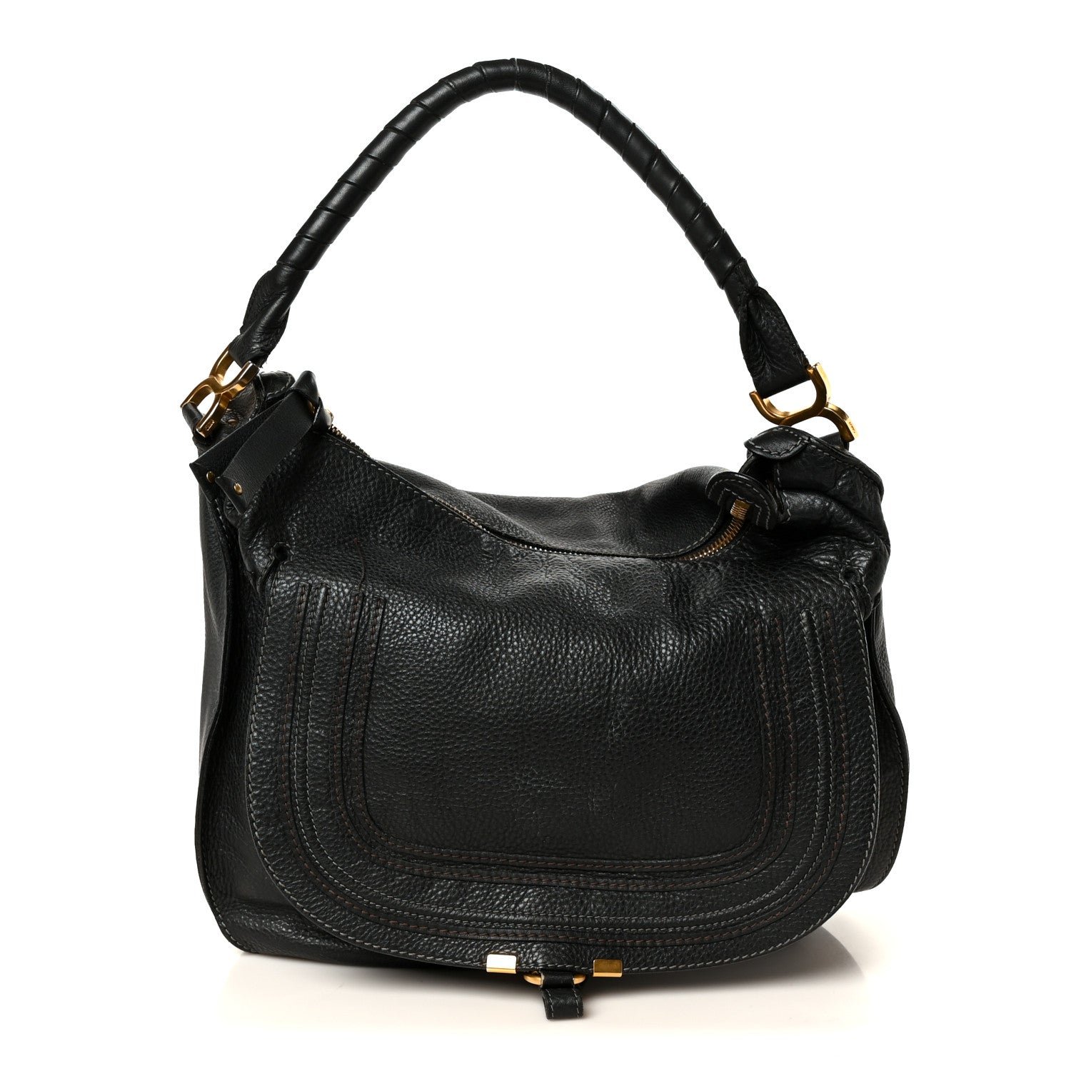Chloe Calfskin Large Marcie Hobo Stone