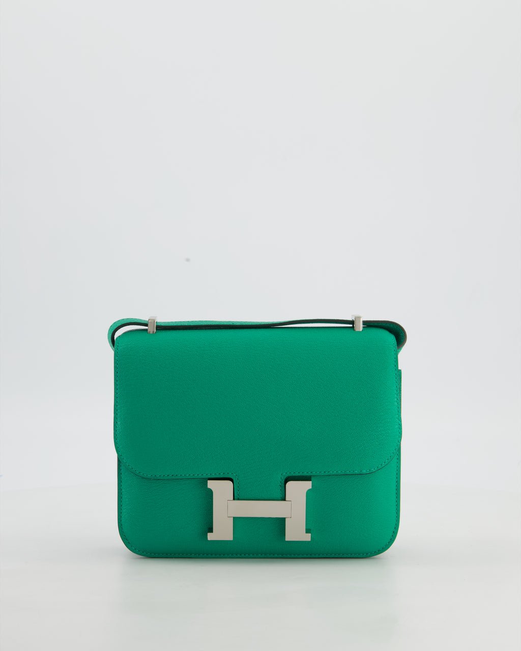 Hermes Hermès Mini Constance III Miroir 18 Bag in Menthe Chevre Mysore Leather with Palladium Hardware